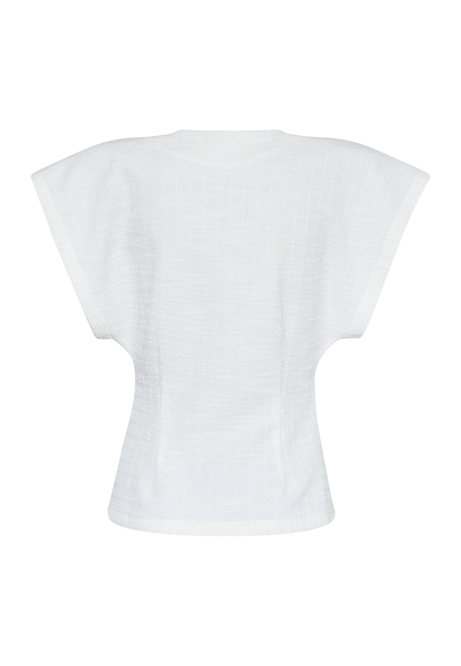 Sisters Point fitted overlap gilet cream