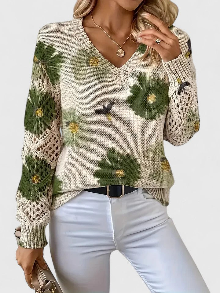 Aurélie™ | Elegant jumper with floral pattern