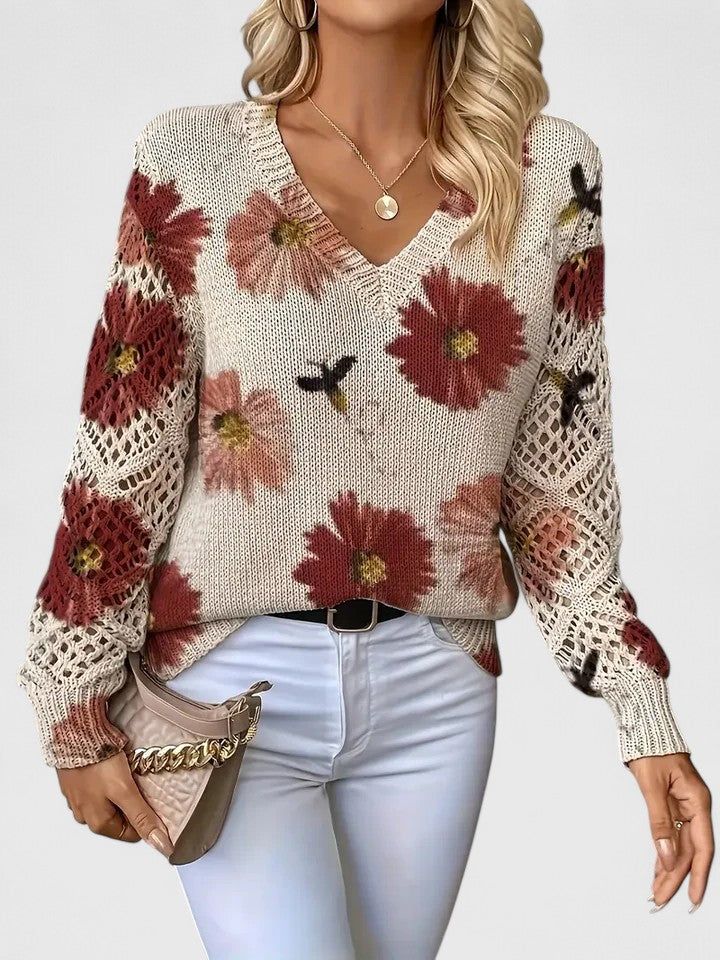 Aurélie™ | Elegant jumper with floral pattern