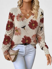 Aurélie™ | Elegant jumper with floral pattern