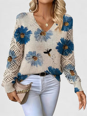 Aurélie™ | Elegant jumper with floral pattern