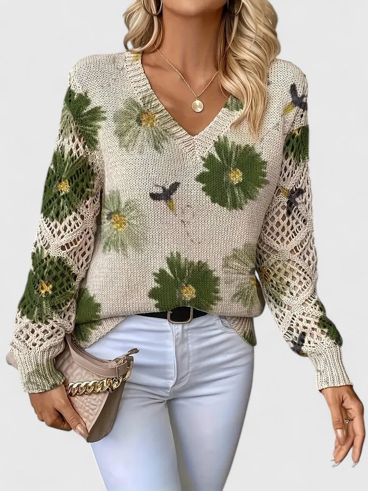 Aurélie™ | Elegant jumper with floral pattern