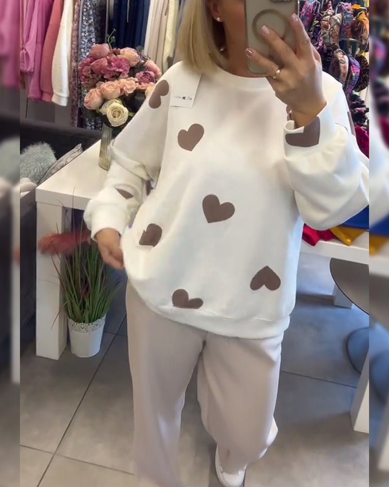 Mila™ | Trui met hartjes