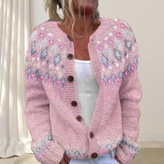 Alisha™ - Loose Knit Chic Cardigan with Pattern
