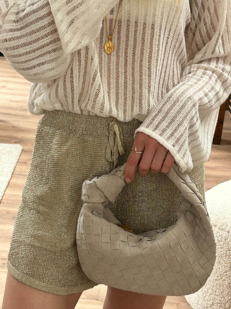 Sophia Woven Mini Handbag
