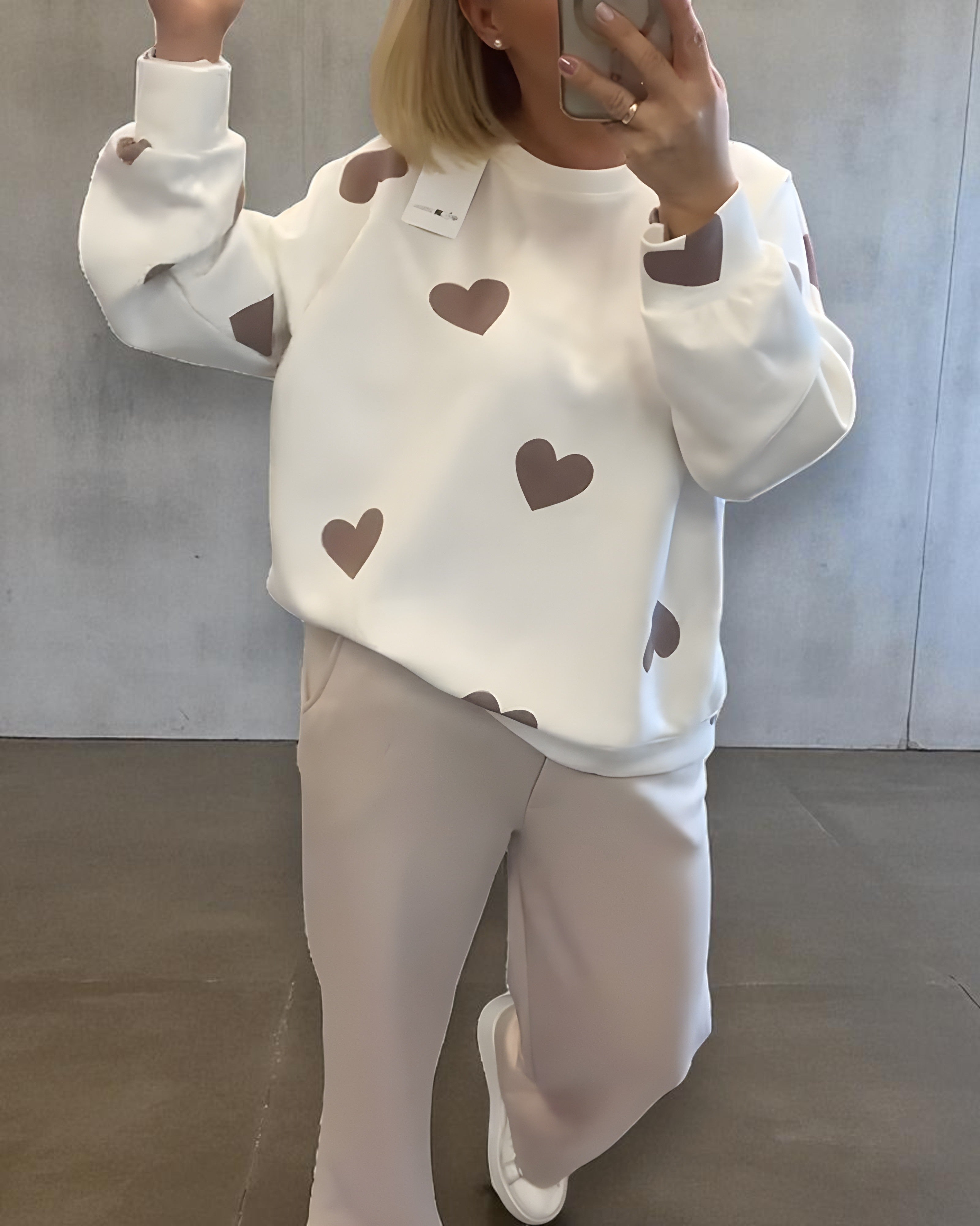 Mila™ | Trui met hartjes