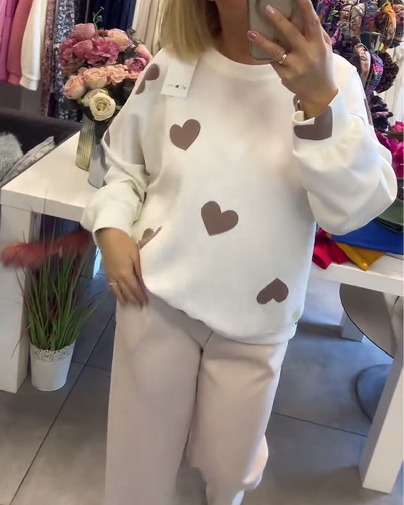 Mila™ | Trui met hartjes