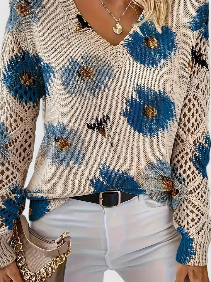 Aurélie™ | Elegant jumper with floral pattern