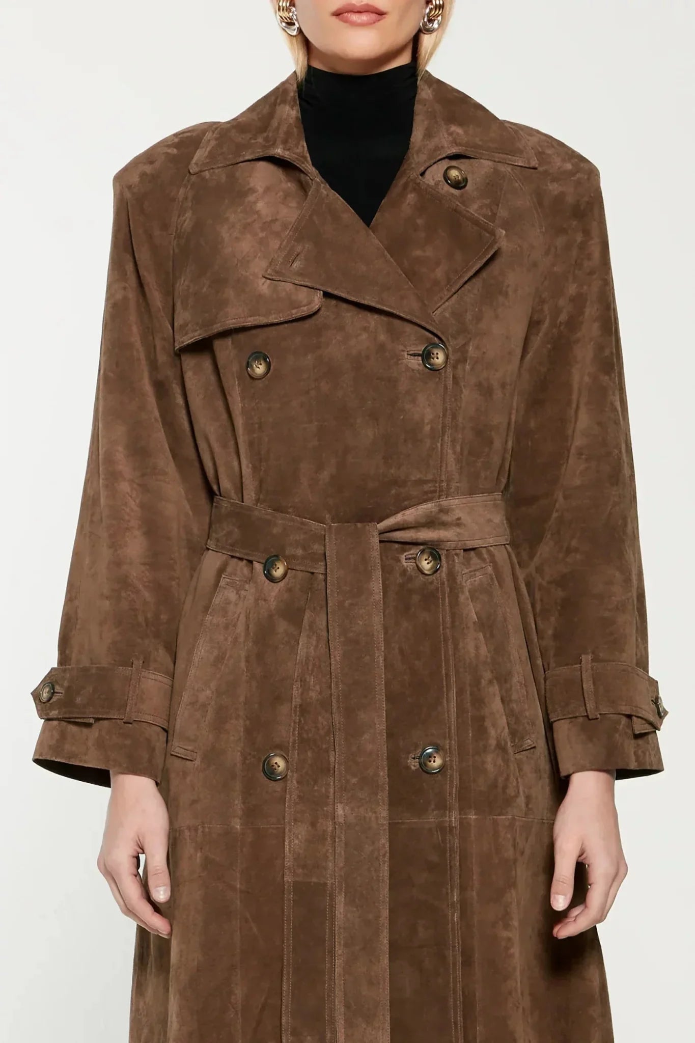 Lennon | Suede trench coat