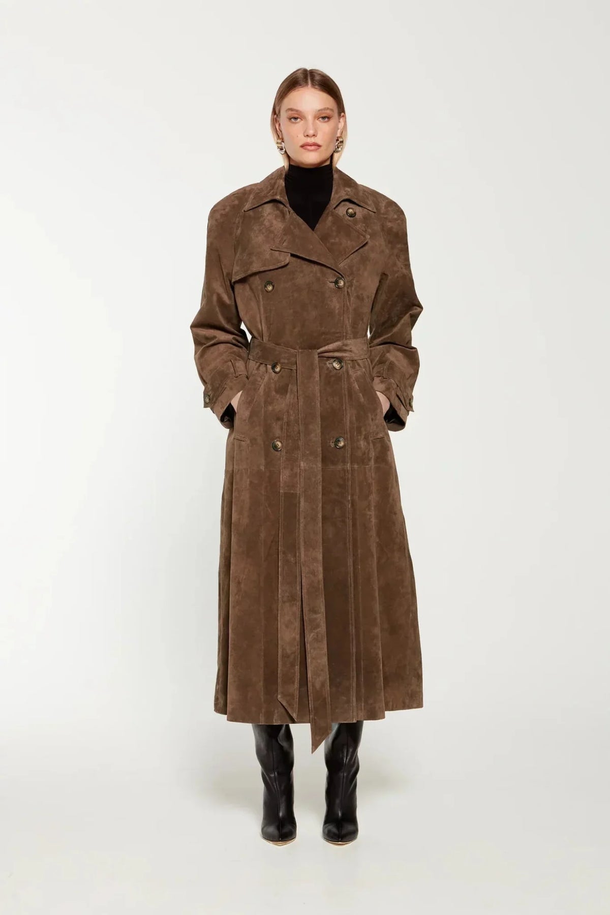 Lennon | Suede trench coat