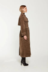 Lennon | Suede trench coat