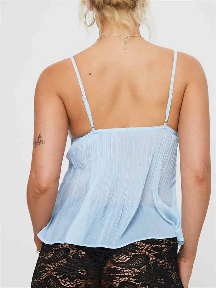 Noble | Lace Pleated Top
